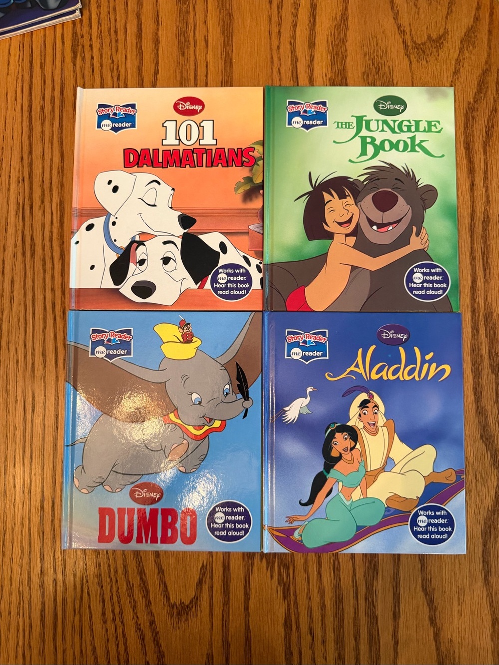 Disney Story Reader Me Reader Book Lot of 4 Jungle Book Aladdin Dumbo Dalmations